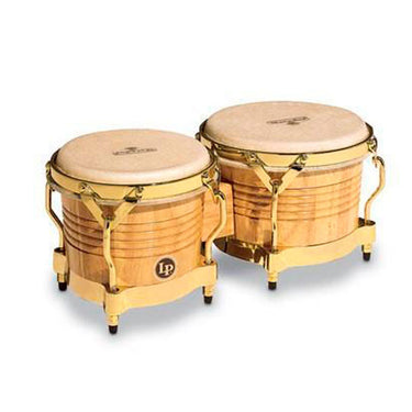 Bongo Lp Matador Madera Natural Con Herraje Dorado M201aw